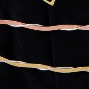 Στέφανα διπλής πλέξης Ασήμι με Ροζ Χρυσό ή Χρυσό