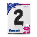 Αριθμός 2 Μαύρο 26" (66εκ) Μπαλόνι Foil