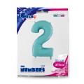Αριθμός 2 Γαλάζιο 26" (66εκ) Μπαλόνι Foil