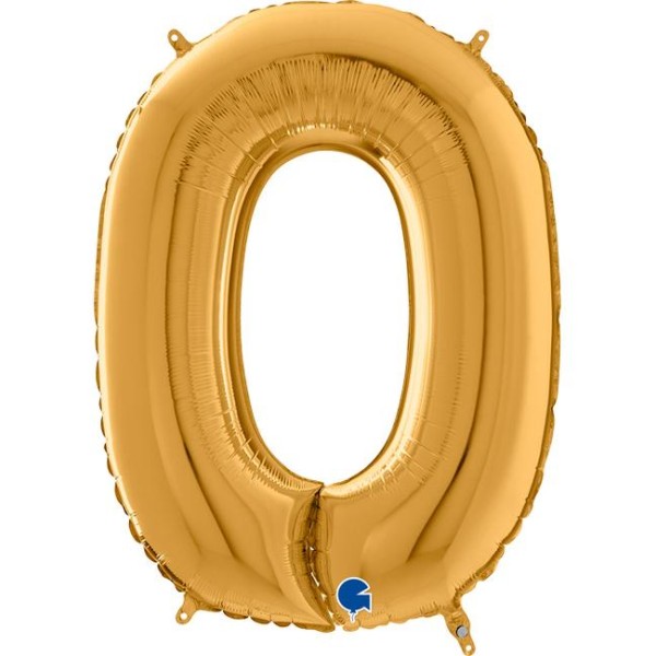 Αριθμός 0 Χρυσό 26" (66εκ) Μπαλόνι Foil