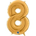 Αριθμός 8 Χρυσό 26" (66εκ) Μπαλόνι Foil