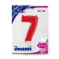 Αριθμός 7 Κόκκινο 26" (66εκ) Μπαλόνι Foil
