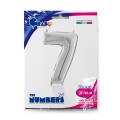 Αριθμός 7 Ασημί 26" (66εκ) Μπαλόνι Foil