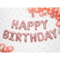 14'' HAPPY BIRTHDAY - ΡΟΖ-ΧΡΥΣΟ Foil μπαλόνια (13τμχ)