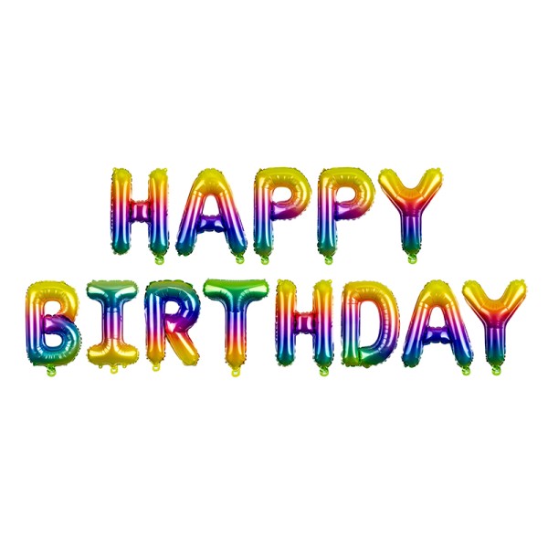 14'' HAPPY BIRTHDAY - ΟΥΡΑΝΙΟ ΤΟΞΟ Foil μπαλόνια (13τμχ)