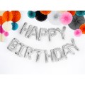 14'' HAPPY BIRTHDAY - ΑΣΗΜΙ Foil μπαλόνια (13τμχ)